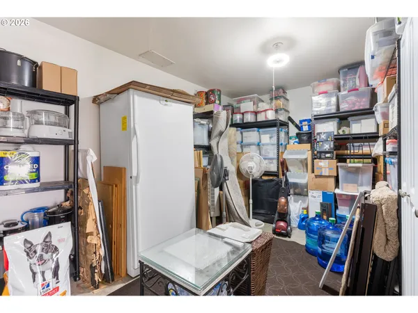 a room with furniture and a table