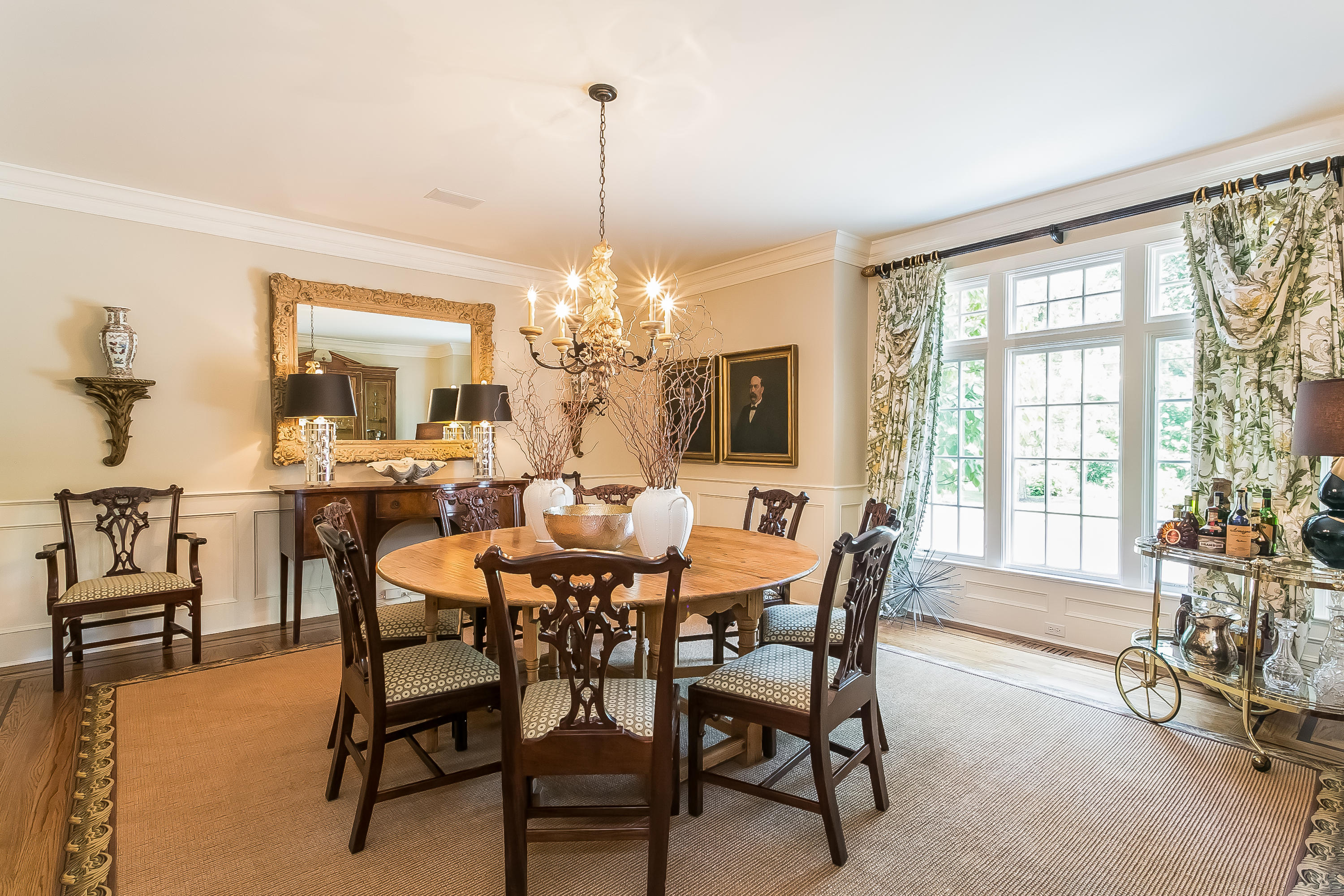 50 Deepwood Road Darien, CT 06820 - Photo 13 of 54 a view of a dining room with furniture window and outside view