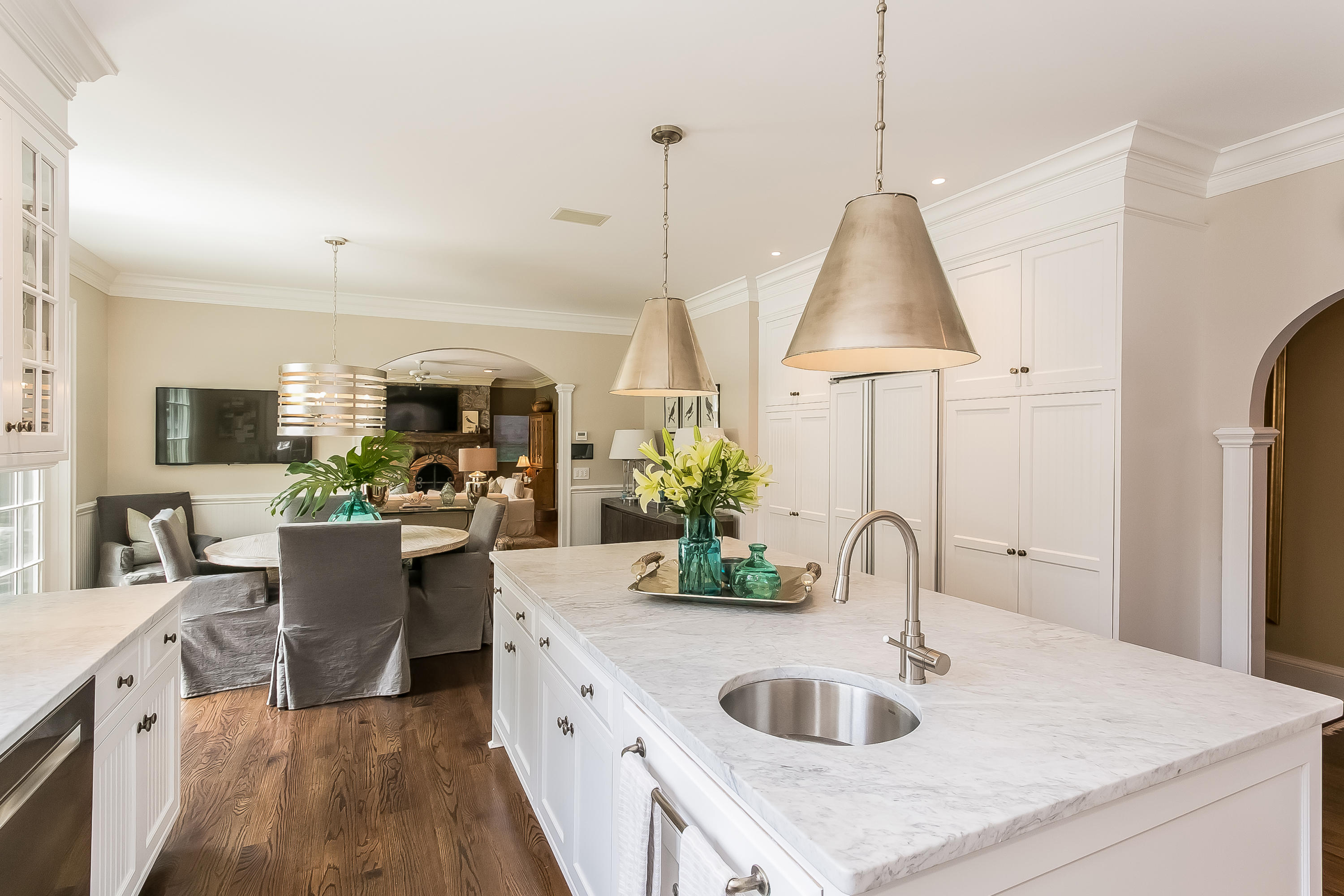 50 Deepwood Road Darien, CT 06820 - Photo 19 of 54 a kitchen with kitchen island a counter top space a sink and appliances