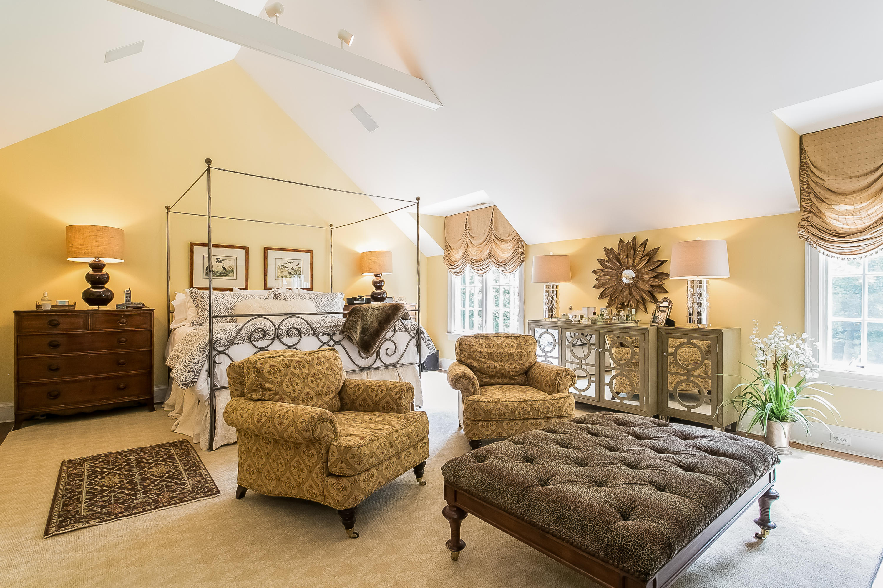 50 Deepwood Road Darien, CT 06820 - Photo 32 of 54 a living room with furniture a rug and a stove