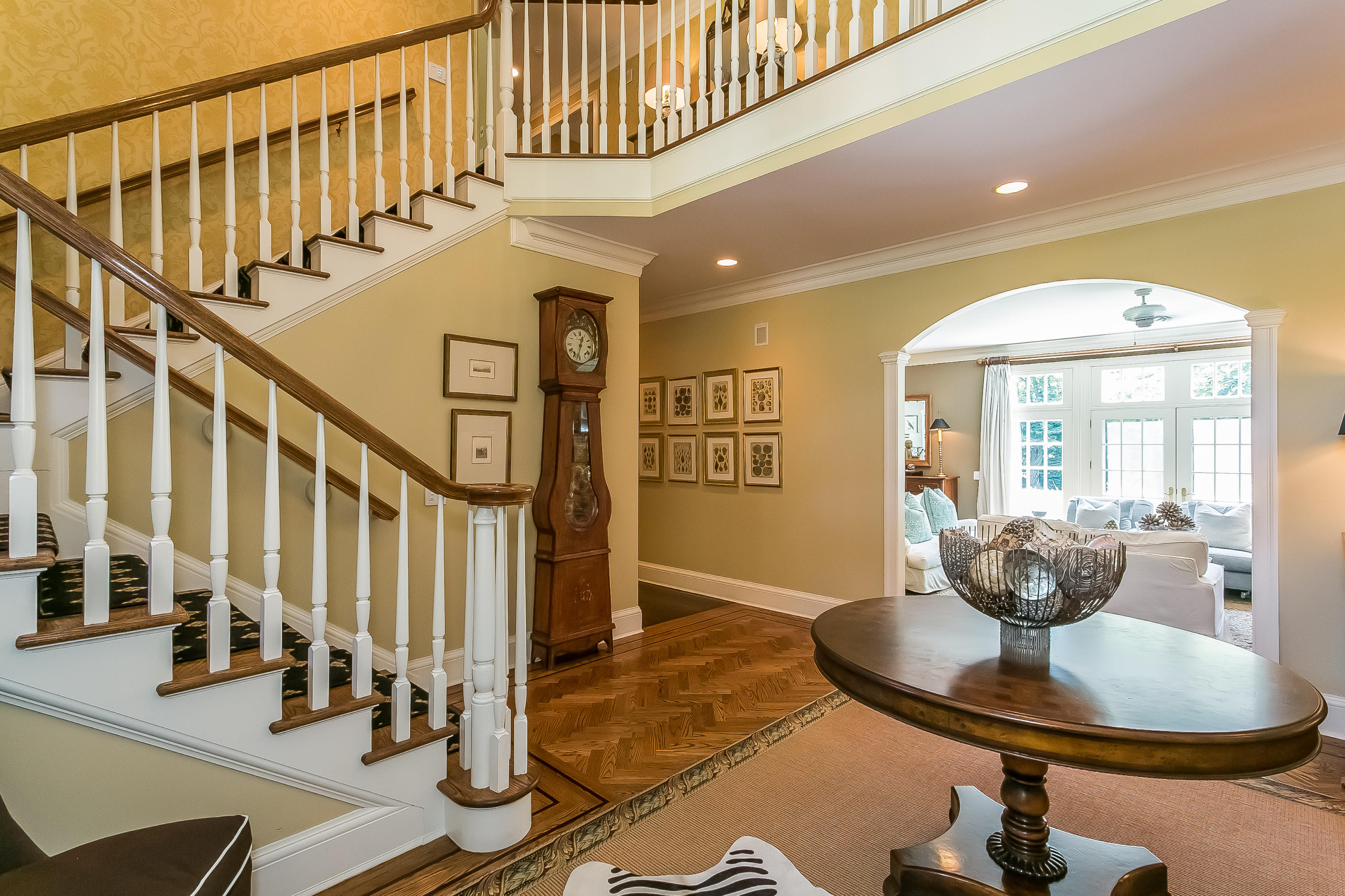 50 Deepwood Road Darien, CT 06820 - Photo 9 of 54 a view of a livingroom with furniture and staircase