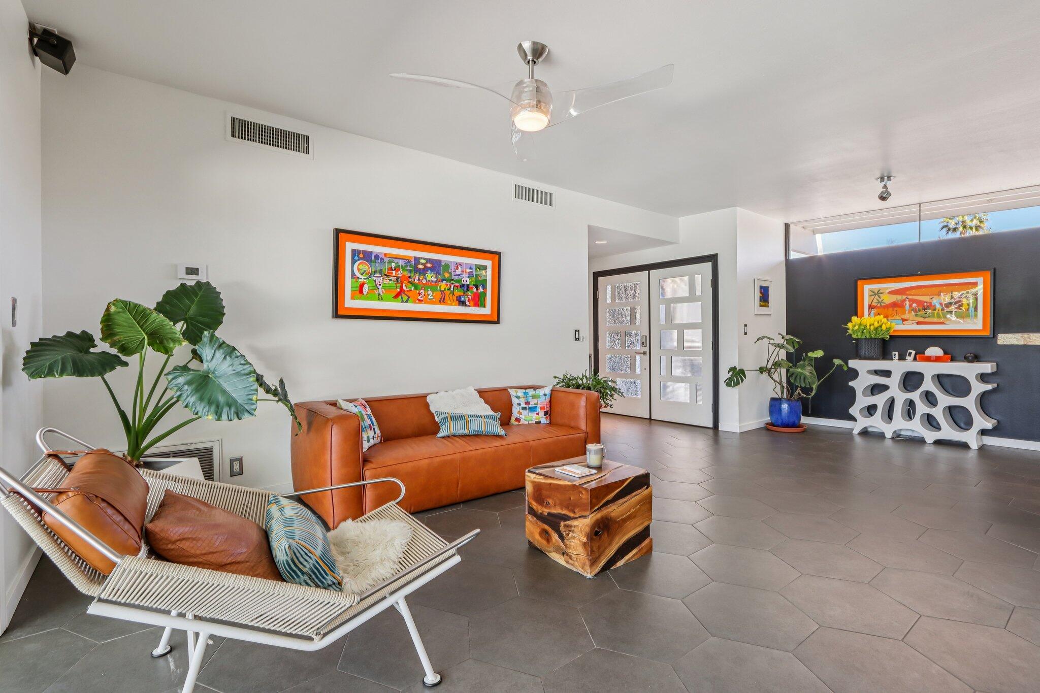 1815 West Nicola Road Palm Springs, CA 92262 - Photo 7 of 30 a living room with furniture and a flat screen tv