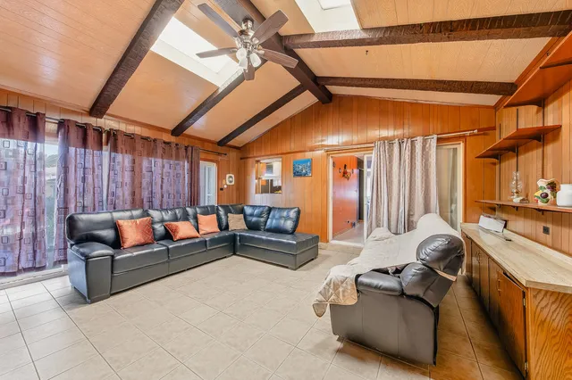 a outdoor living room with furniture