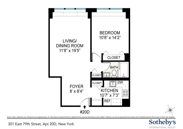 $820,000 | 301 East 79th Street, Unit 20D | Upper East Side