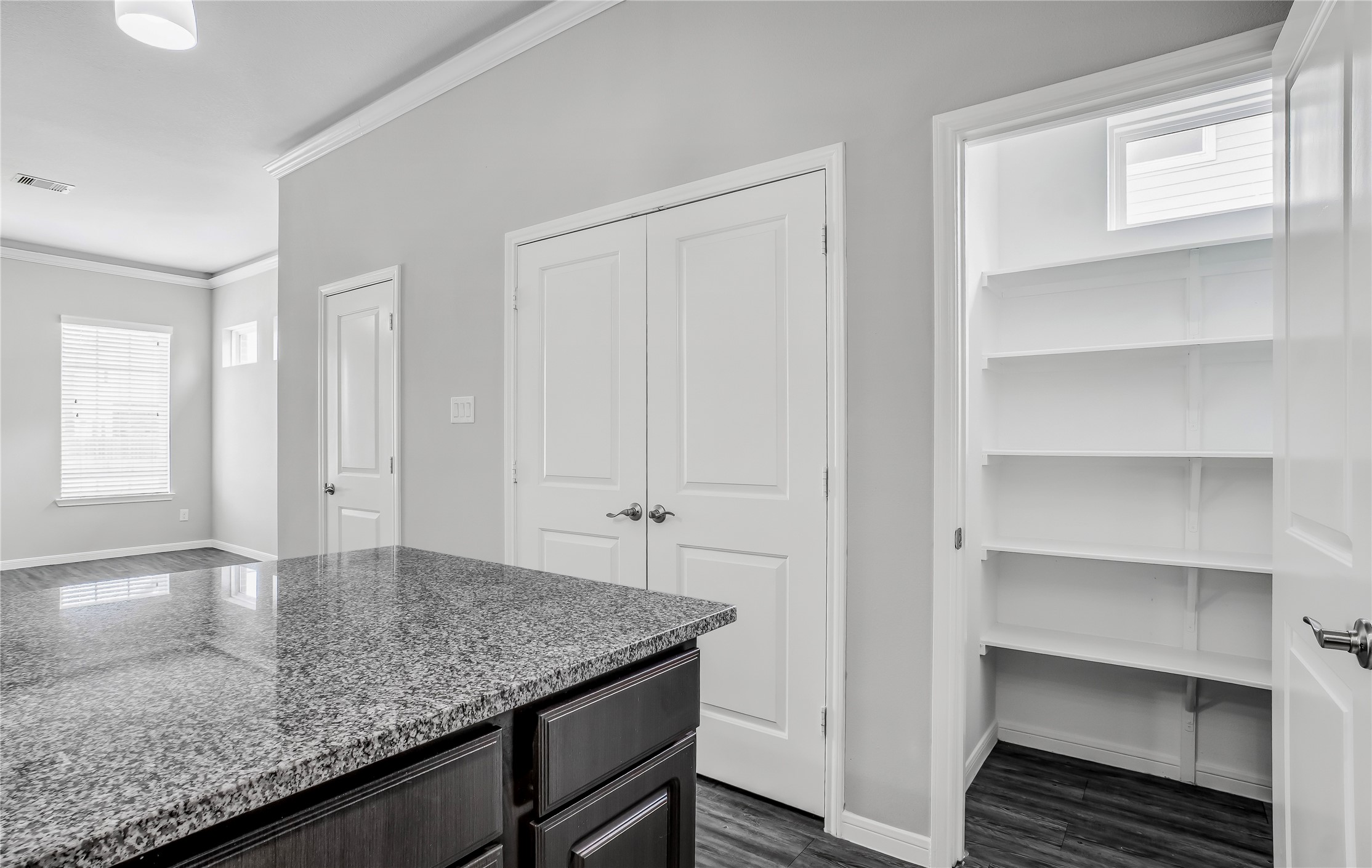 6532 Geisler Crossing Lane League City, TX 77539 - Photo 12 of 28 a bathroom with a granite countertop sink and a mirror
