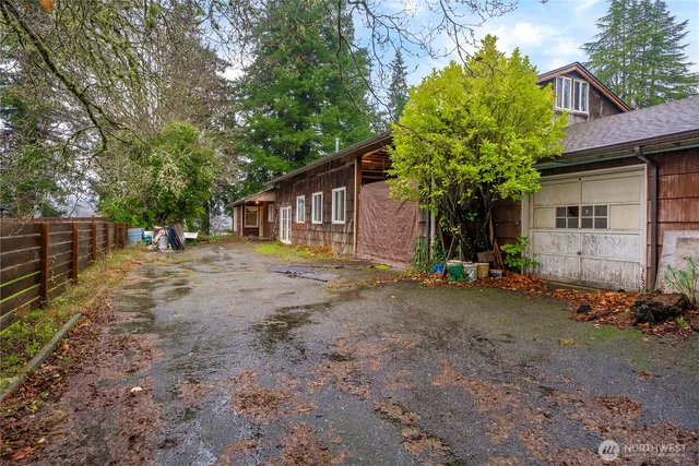 a house view with a garden space