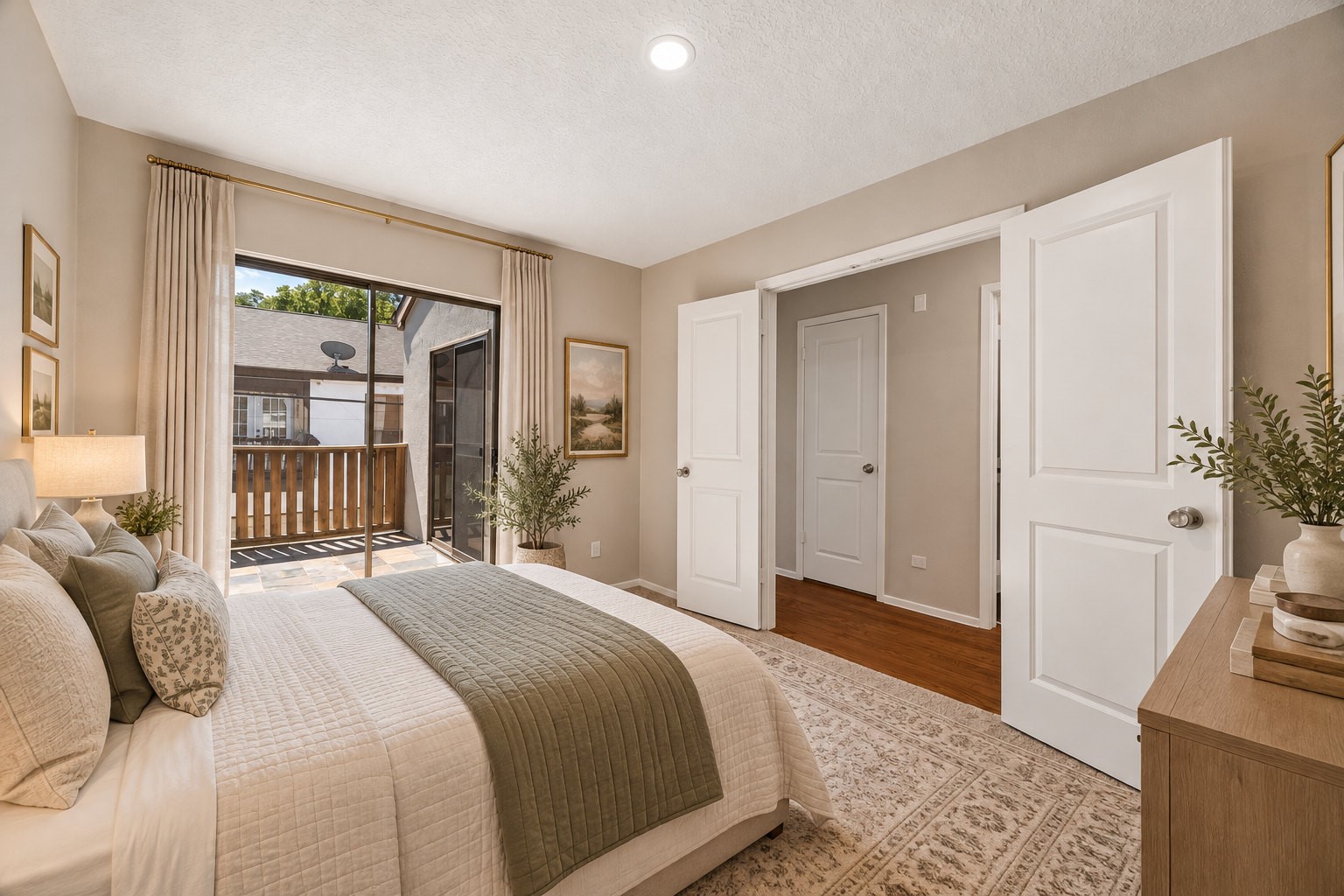 714 Fowler Street, Unit 5 Houston, TX 77007 - Photo 25 of 35 Second bedroom virtually staged as a bedroom - plenty of room for a queen size bed!