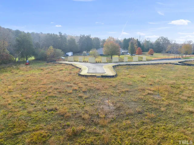 a view of a swimming pool and trees in the background