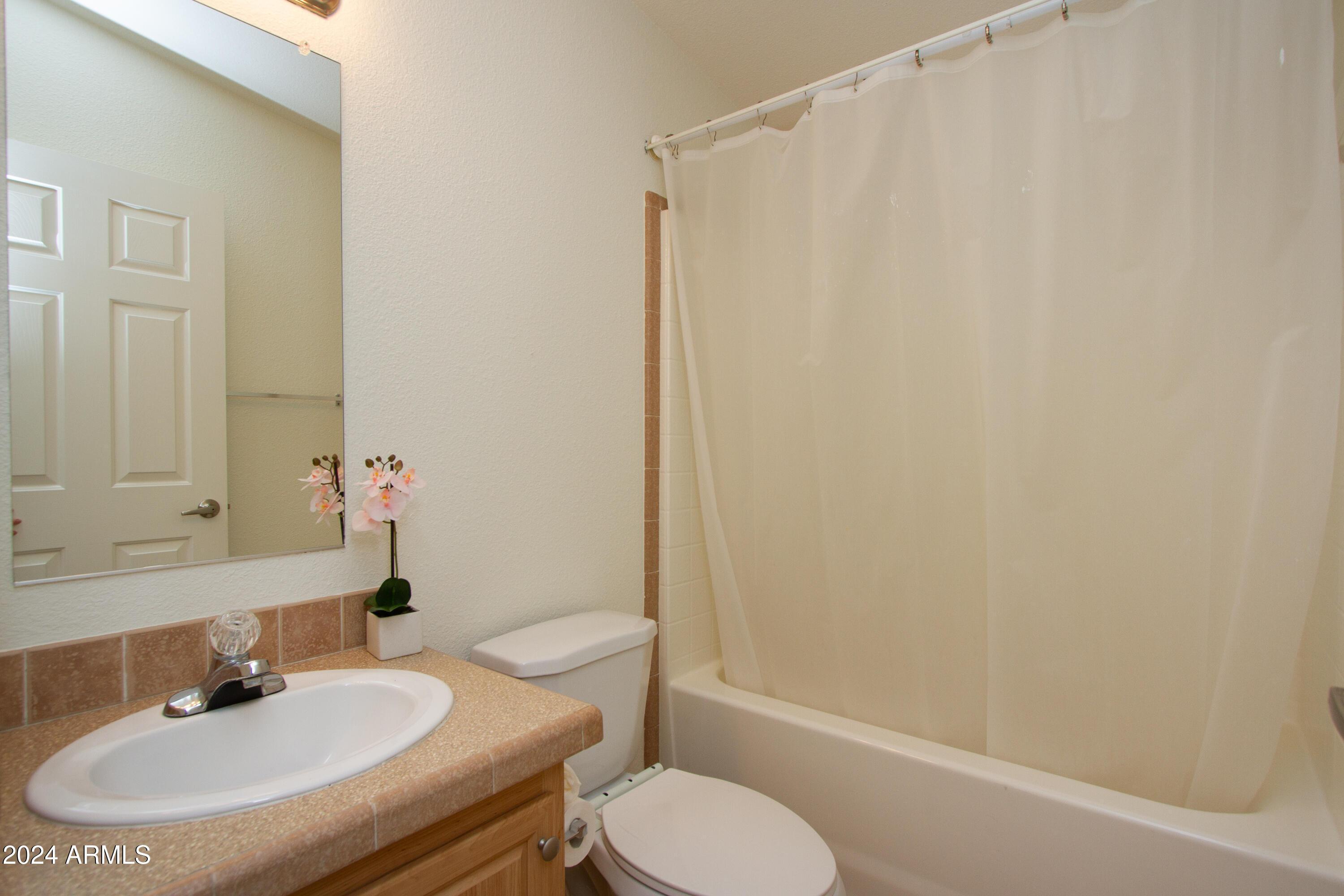 3700 South Tomahawk Road, Unit 93 Apache Junction, AZ 85119 - Photo 30 of 40 a bathroom with a sink toilet and a mirror