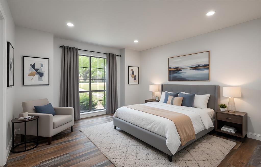 13 Crestview Circle Rockwall, TX 75087 - Photo 27 of 37 a bedroom with a large bed couch and a window