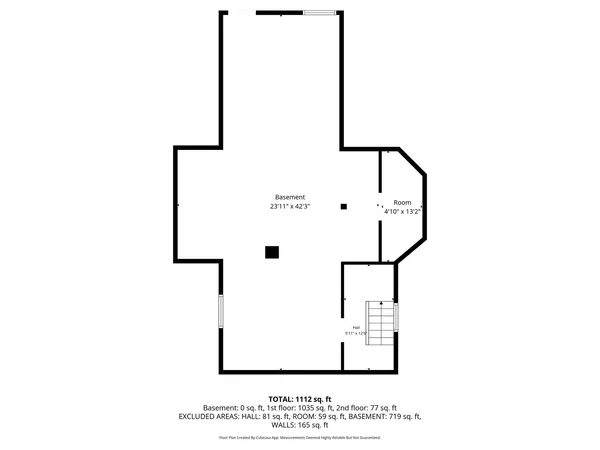 a picture of a room with black white walls