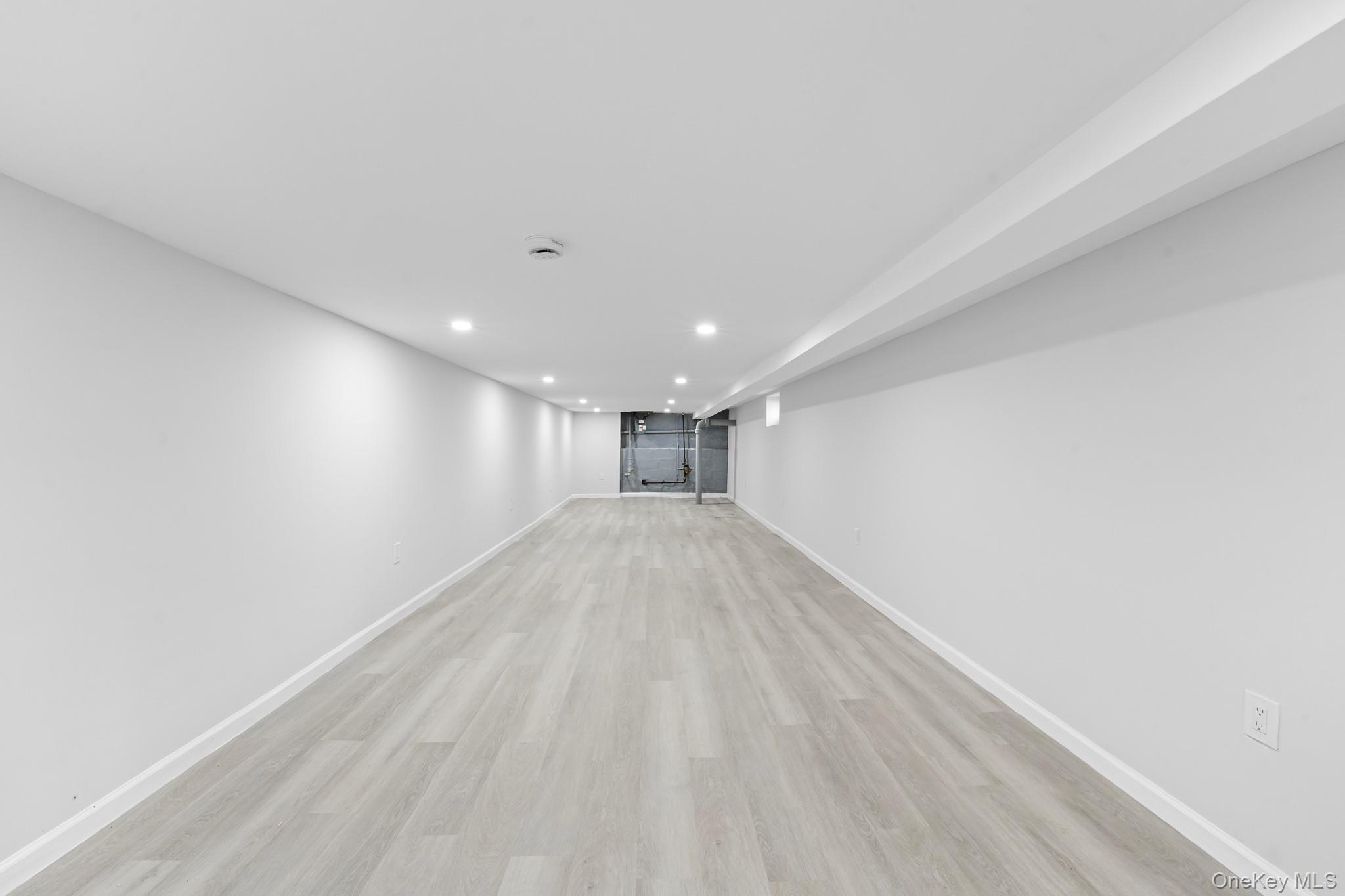 1069 East 35th Street Brooklyn, NY 11210 - Photo 12 of 16 Unfurnished room with light wood-type flooring and recessed lighting