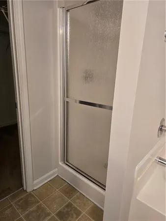 a view of small space with wooden floor