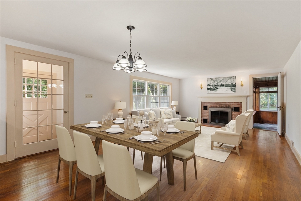 42 New Salem Road Petersham, MA 01366 - Photo 17 of 42 a view of a dining room with furniture wooden floor and chandelier
