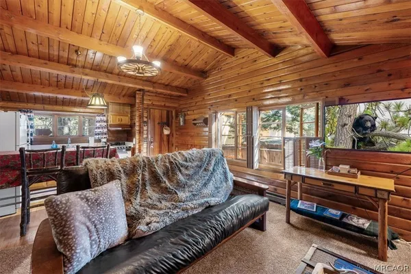a outdoor living space with furniture