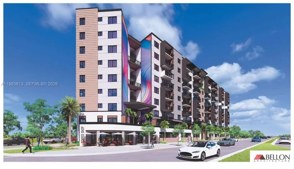 a front view of a building