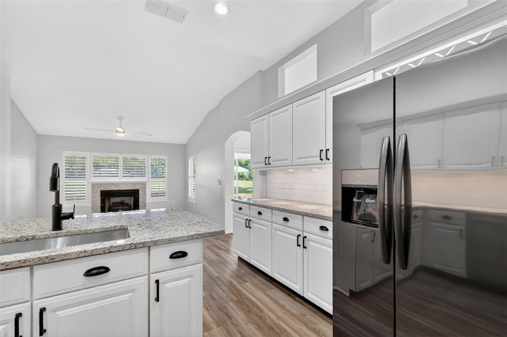 6027 Spring Creek Court Mount Dora, FL 32757 - Photo 15 of 42 a kitchen with stainless steel appliances granite countertop a sink stove and refrigerator