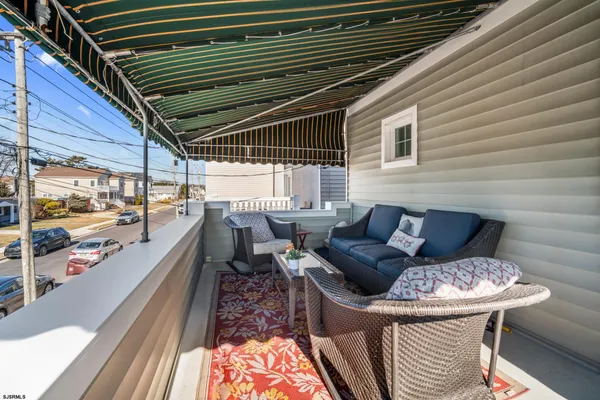 a outdoor view with a sitting space