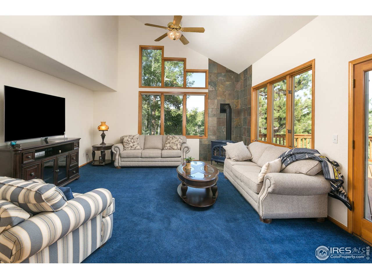 3612 Ridge Road Nederland, CO 80466 - Photo 11 of 40 Living room with a cozy gas fireplace
