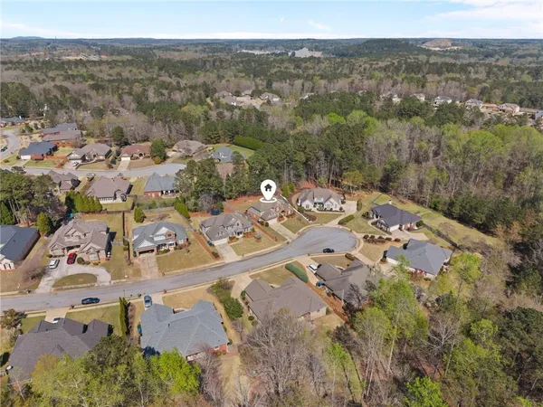 an aerial view of multiple house