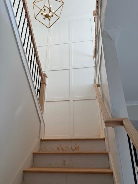 5648 Meadow View Drive Jefferson, GA 30549 - Photo 18 of 31 a view of staircase with white walls and railing