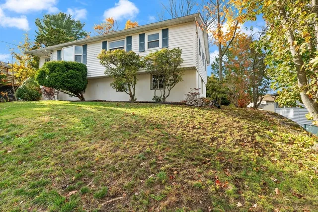 a view of a house with garden