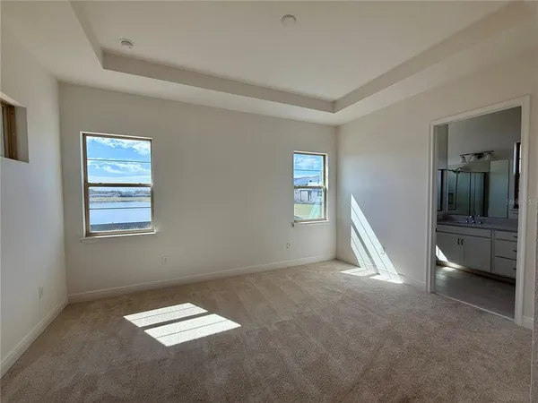 a view of empty room with front door