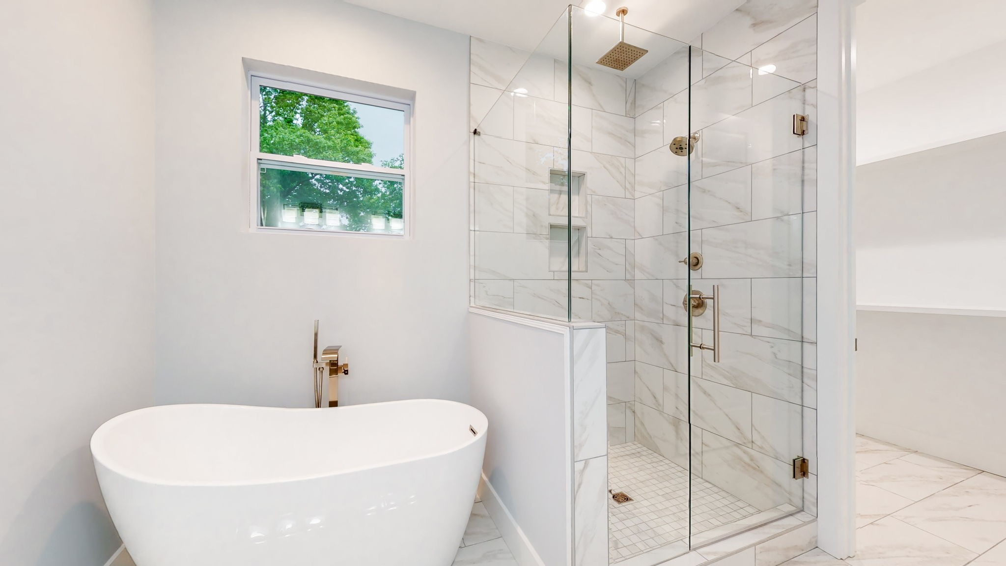 128 Ben Allen Road Nashville, TN 37207 - Photo 21 of 51 a white bath tub sitting next to a shower