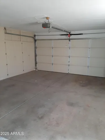 a view of a garage