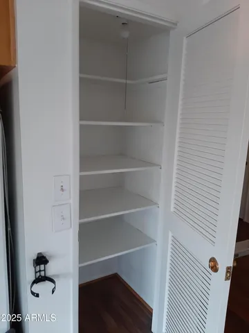 a view of a walk in closet