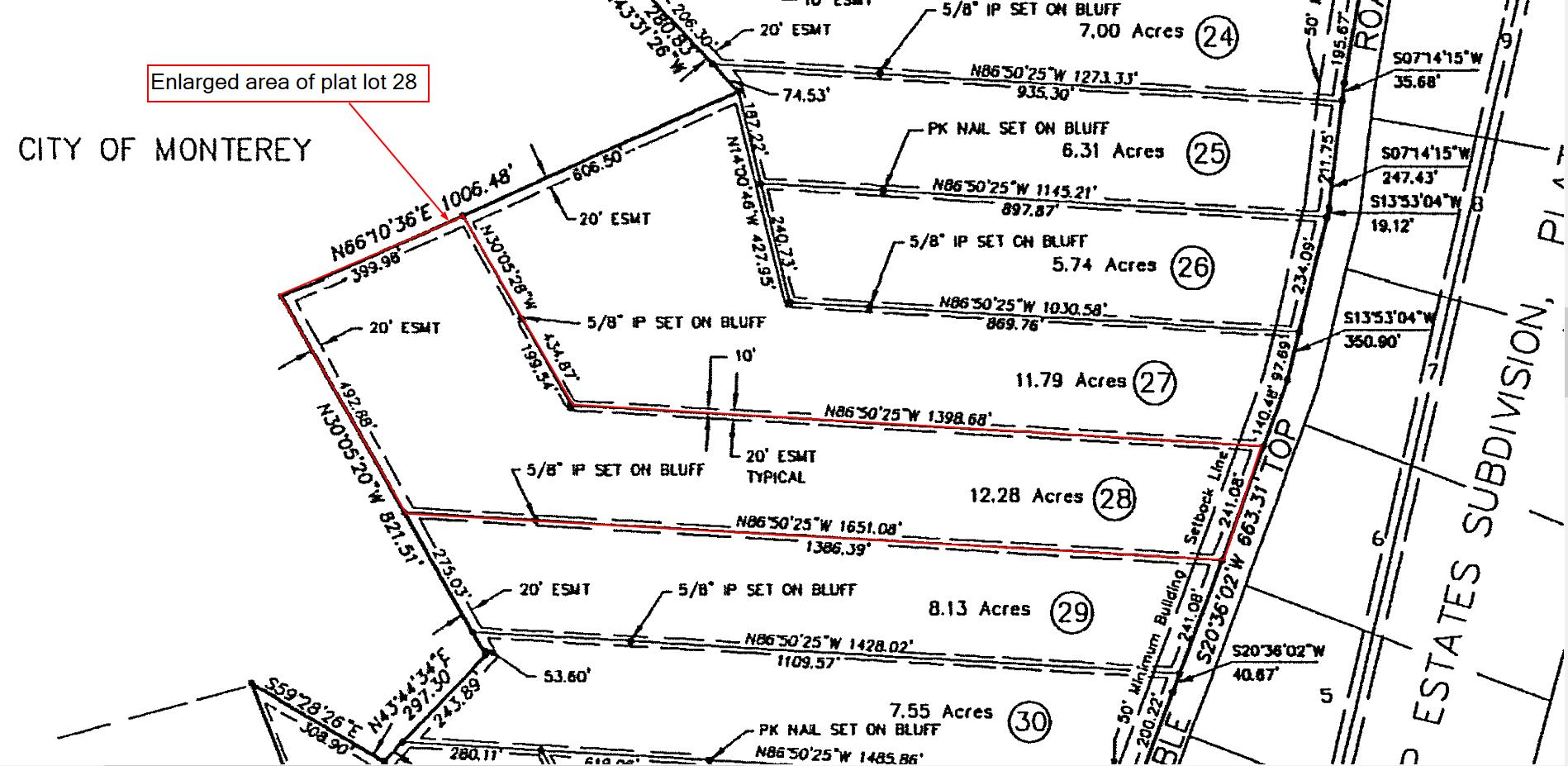 28 Tabletop Road Monterey, TN 38574 - Photo 2 of 7 Enlarged area of plat