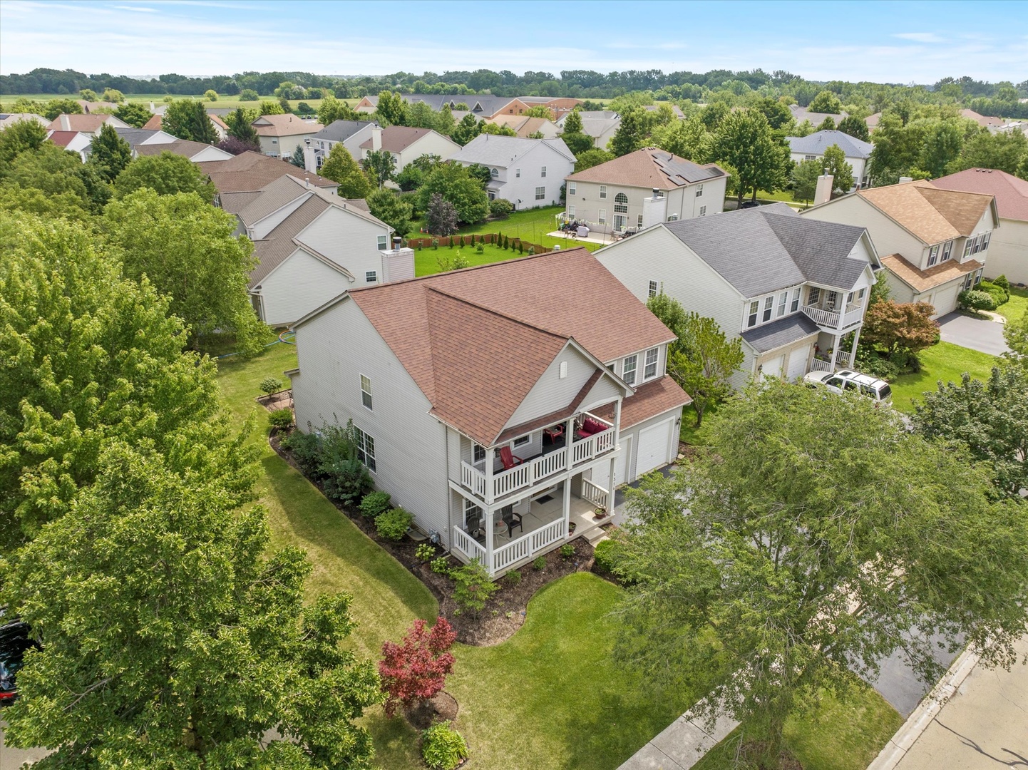 1314 Danhof Drive Bolingbrook, IL 60490 - Photo 31 of 39 an aerial view of a house with a yard