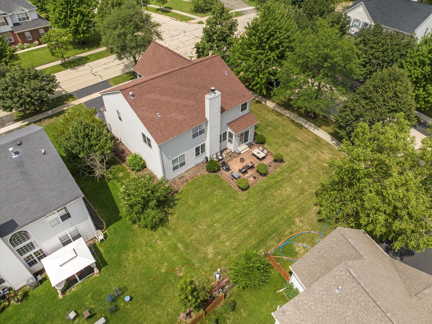 1314 Danhof Drive Bolingbrook, IL 60490 - Photo 33 of 39 an aerial view of a house with a yard