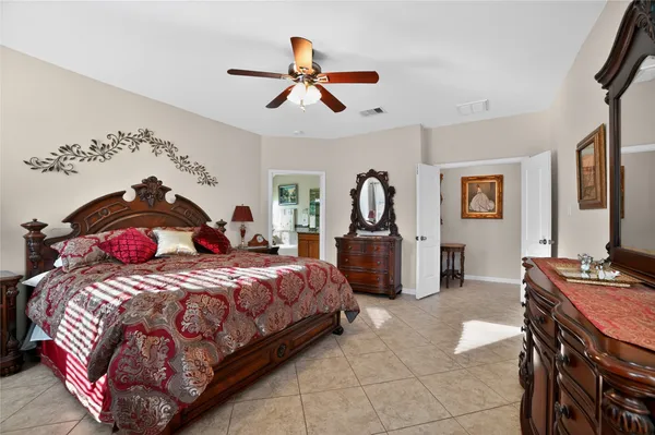 a view of a backyard with sitting area and slide