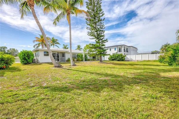 a house view with a garden space