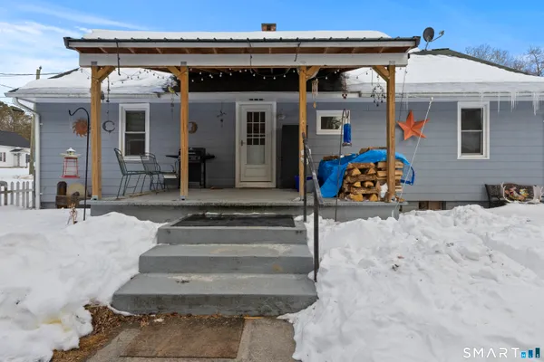 a front view of a house