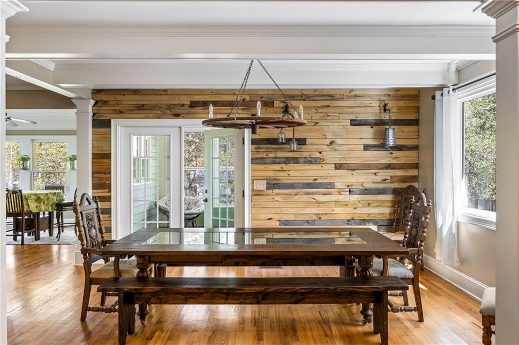 1505 Old John Ward Road Marietta, GA 30064 - Photo 8 of 50 a view of a dining room with furniture and wooden floor