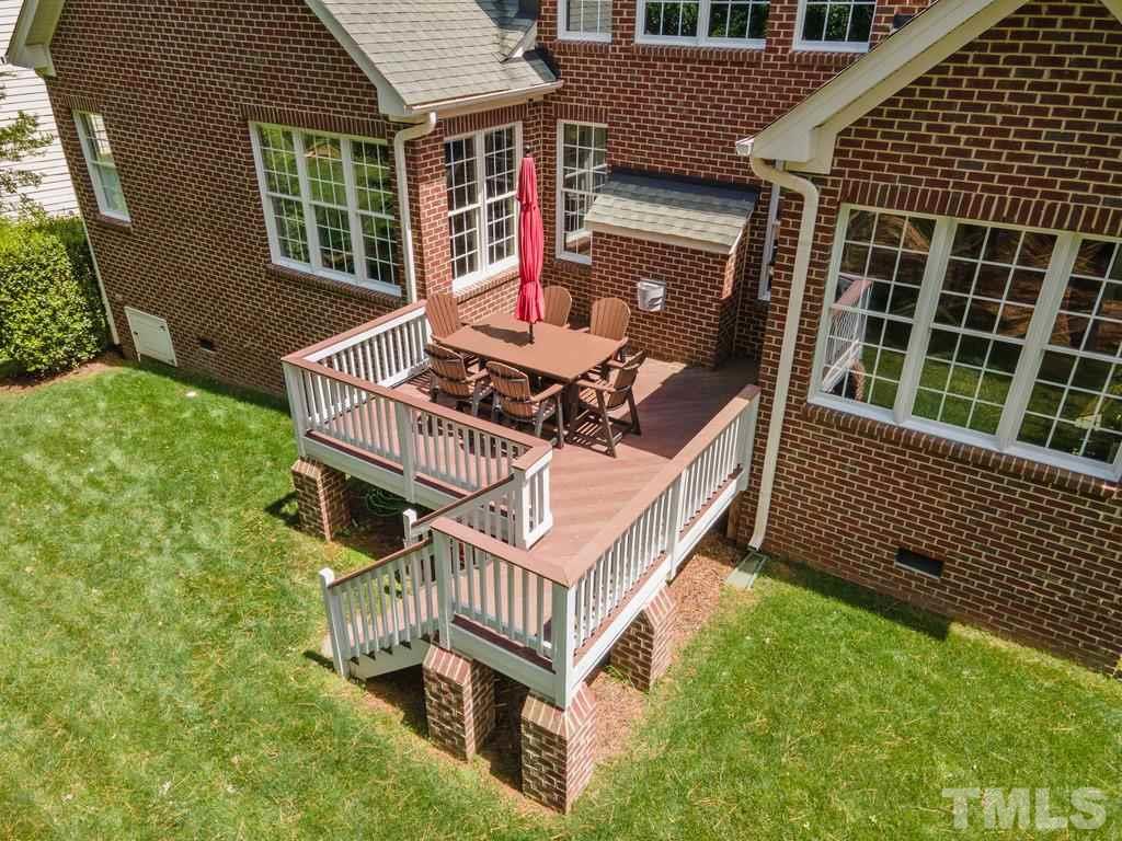 9629 Heathermill Lane Raleigh, NC 27617 - Photo 23 of 28 Deck with view of 5th fairway.
