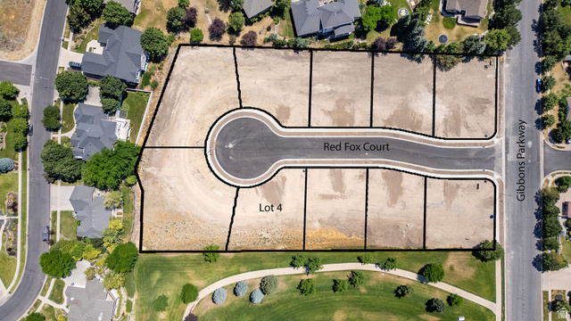 1473 Red Fox Court, Unit 4 Logan, UT 84321 - Photo 1 of 20 Plat map. An aerial view of a residential development, including lot delineations and street names, illustrating the property's configuration