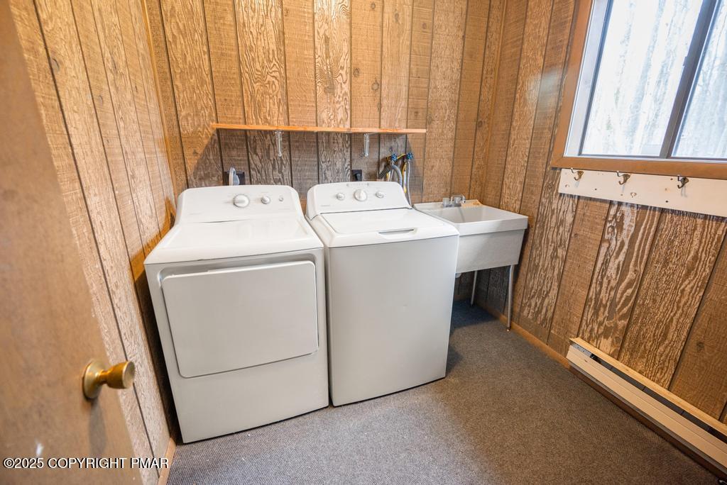 117 Outpost Way Pocono Pines, PA 18350 - Photo 25 of 36 a utility room with dryer and washer