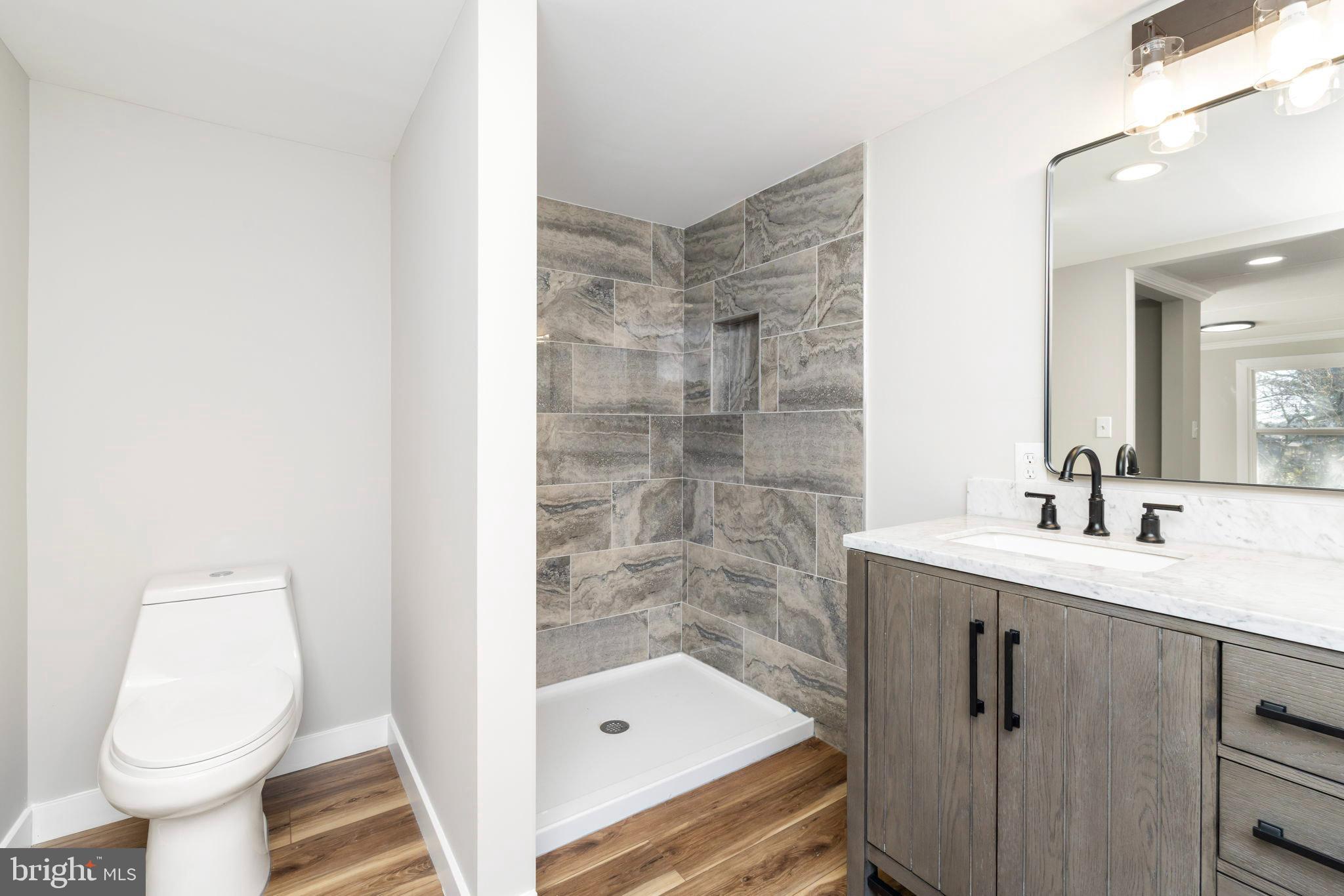 870 South Hill Road Brodnax, VA 23920 - Photo 26 of 39 a bathroom with a sink a toilet and shower