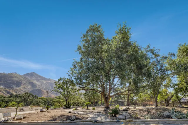 a view of a road with a building in the background