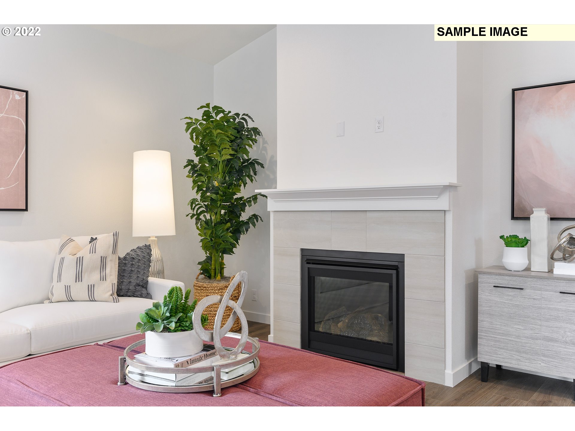 8847 North 5th Street, Unit LT61 Ridgefield, WA 98642 - Photo 5 of 31 a living room with furniture a fireplace and a potted plant