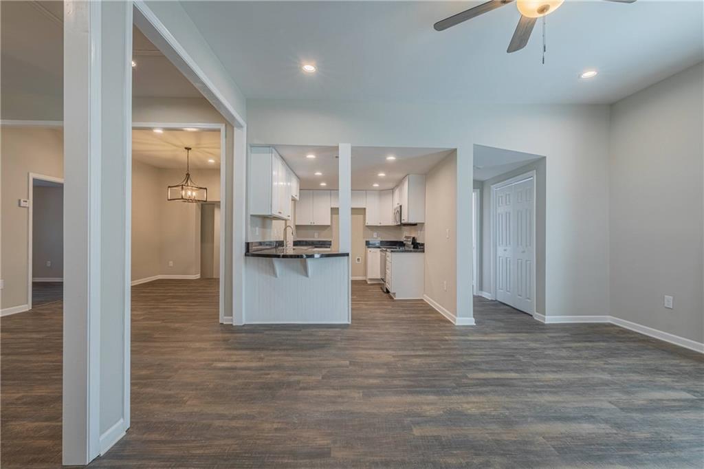 3107 Hendrix Circle Southwest Covington, GA 30014 - Photo 19 of 66 a view of kitchen with kitchen island white cabinets and stainless steel appliances