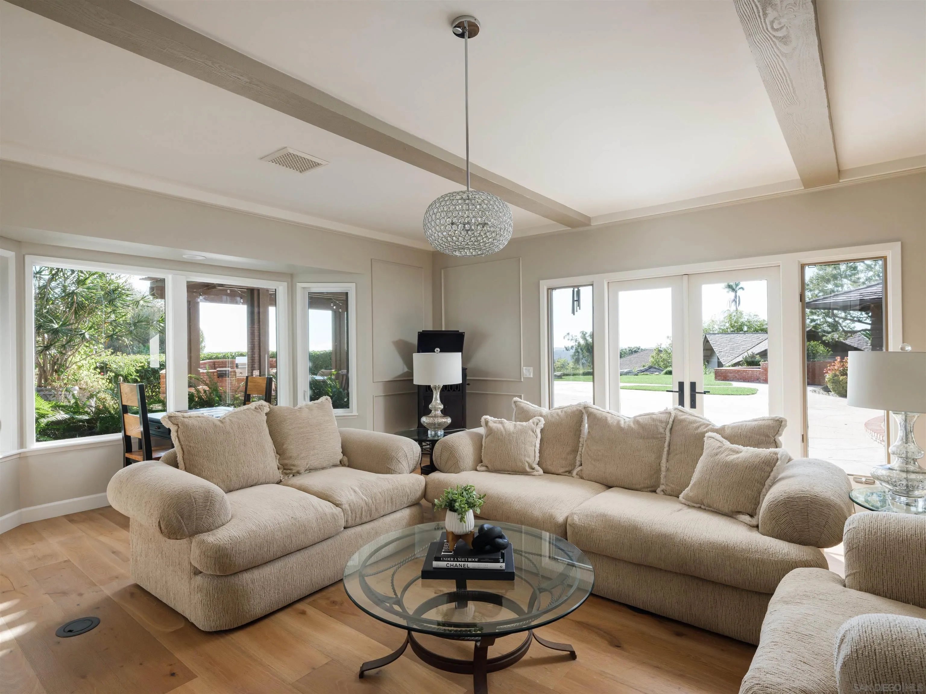 17136 El Mirador Rancho Santa Fe, CA 92067 - Photo 15 of 58 a living room with furniture and a large window