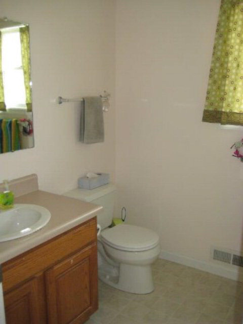 2171 Whispering Springs Road Harrisonburg, VA 22801 - Photo 7 of 11 a bathroom with a granite countertop toilet a sink and a mirror
