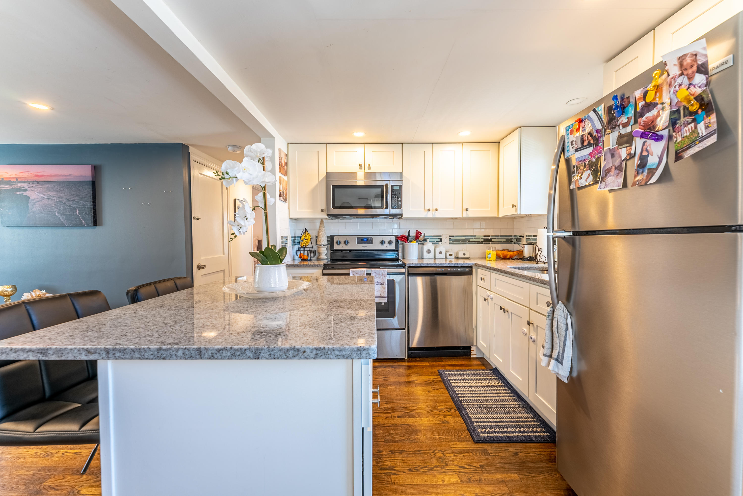 15 Brookshire Road Hyannis, MA 02601 - Photo 12 of 33 a kitchen with stainless steel appliances granite countertop a refrigerator a stove and a sink