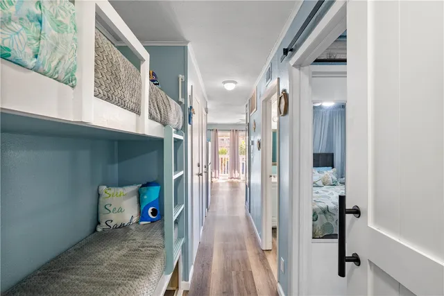 a view of hallway with stairs