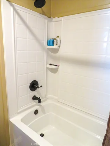 a bathroom with a tub