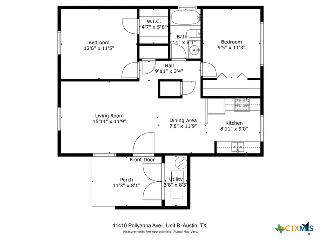 $1,295 | 11410 Pollyanna Avenue, Unit B, Austin, TX 78753